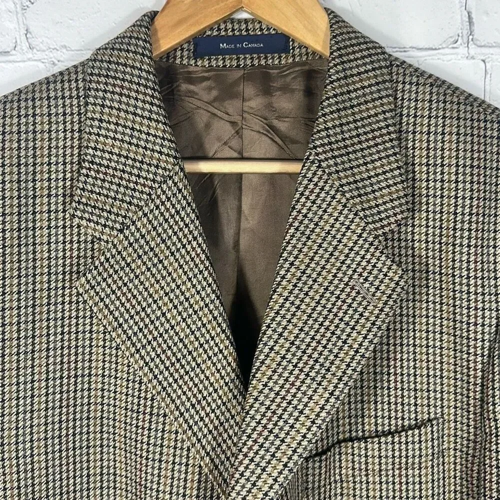 Ralph Ralph Lauren Blue label mens Blazer Brown Houndstooth Sport Coat‎